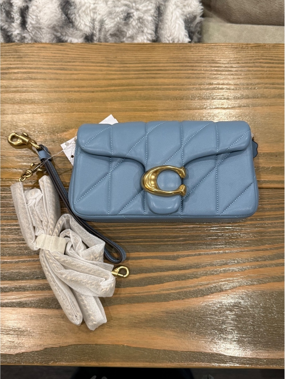 Coach Quilted Tabby Wrislet in Bluebell NWT